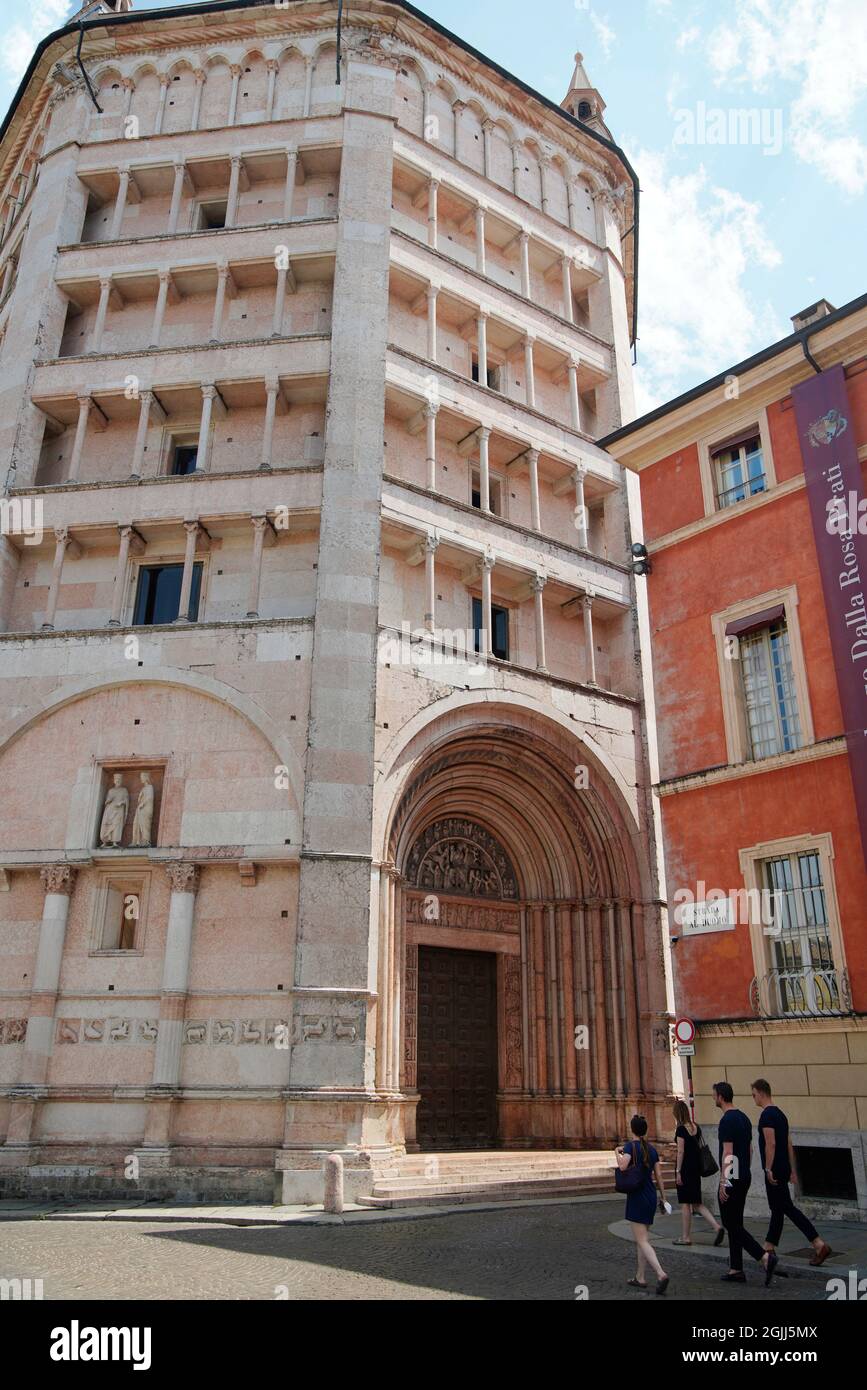 Parma Baptistery,Parma,Emilia-Romagna,Italy Stock Photo