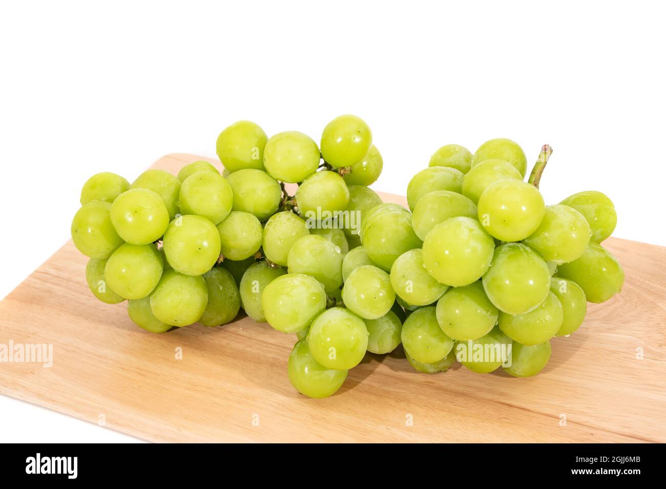 Shine Muscat Grape isolated on white background. Stock Photo