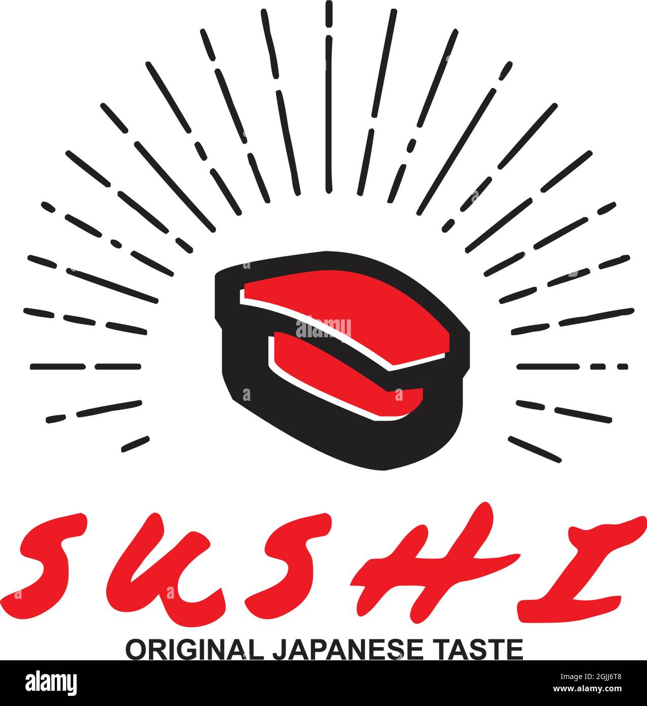 Sushi restaurant logo icon design vector template Stock Vector