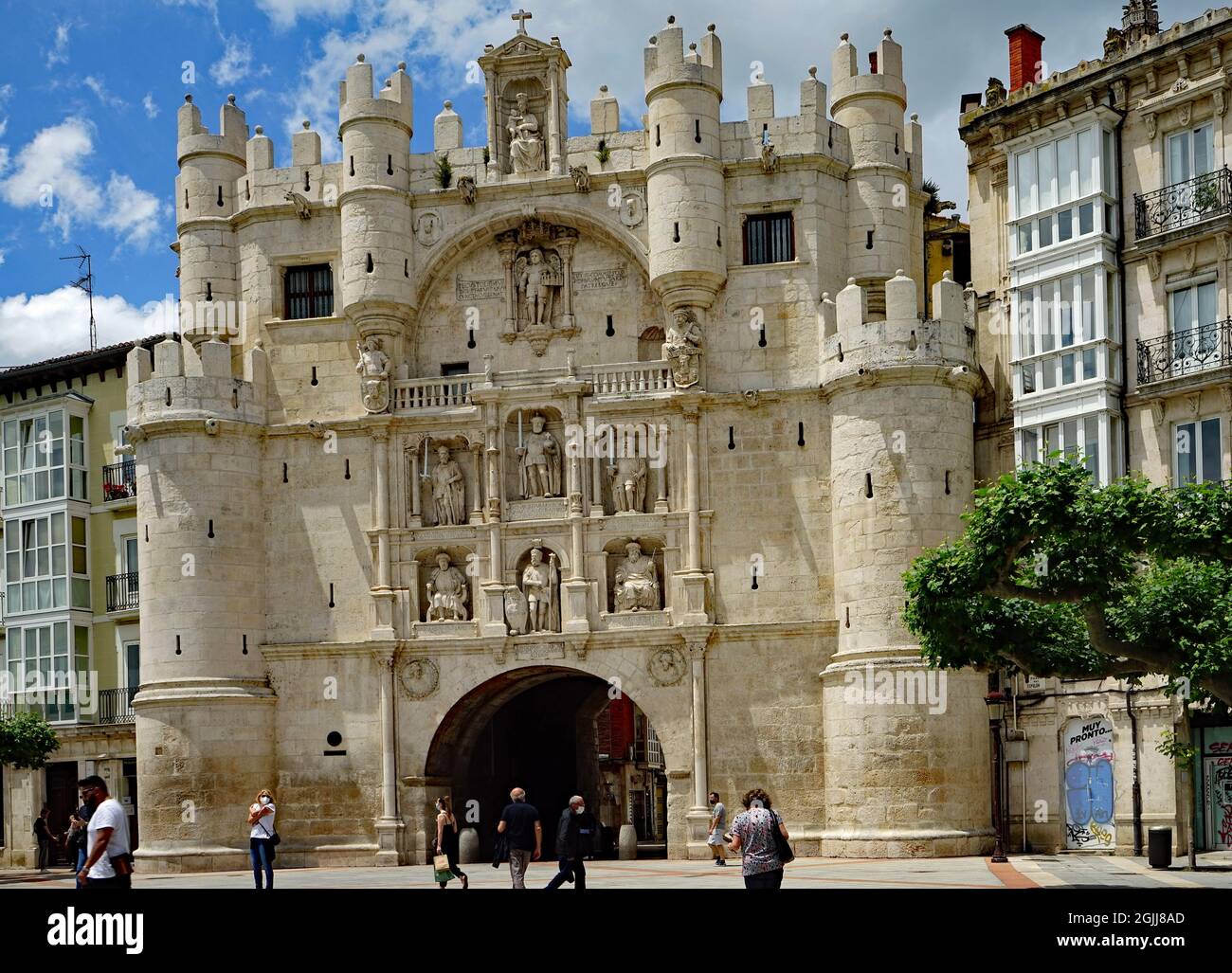 Way of Saint James: Arco de Santa Maria, Burgos, Spanien 2021 Stock Photo