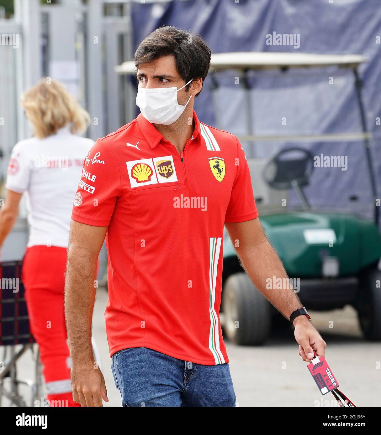 Monza, Italy, Monza, Italien. 10th Sep, 2021. 10.09.2021, Autodromo  Nazionale di Monza, Monza, FORMULA 1 HEINEKEN GRAN PREMIO D'ITALIA 2021, in  the picture Carlos Sainz Jr. (ESP # 55), Scuderia Ferrari Mission