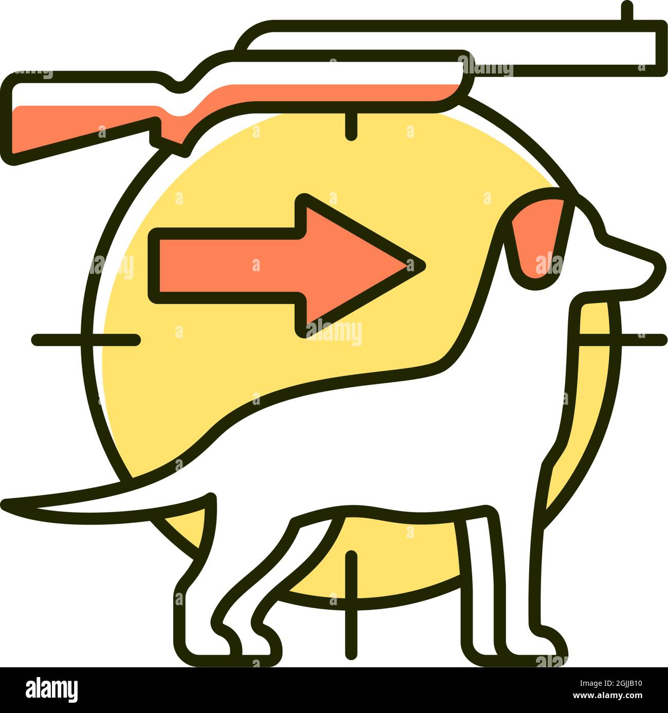 Dog handler RGB color icon Stock Vector Image & Art Alamy