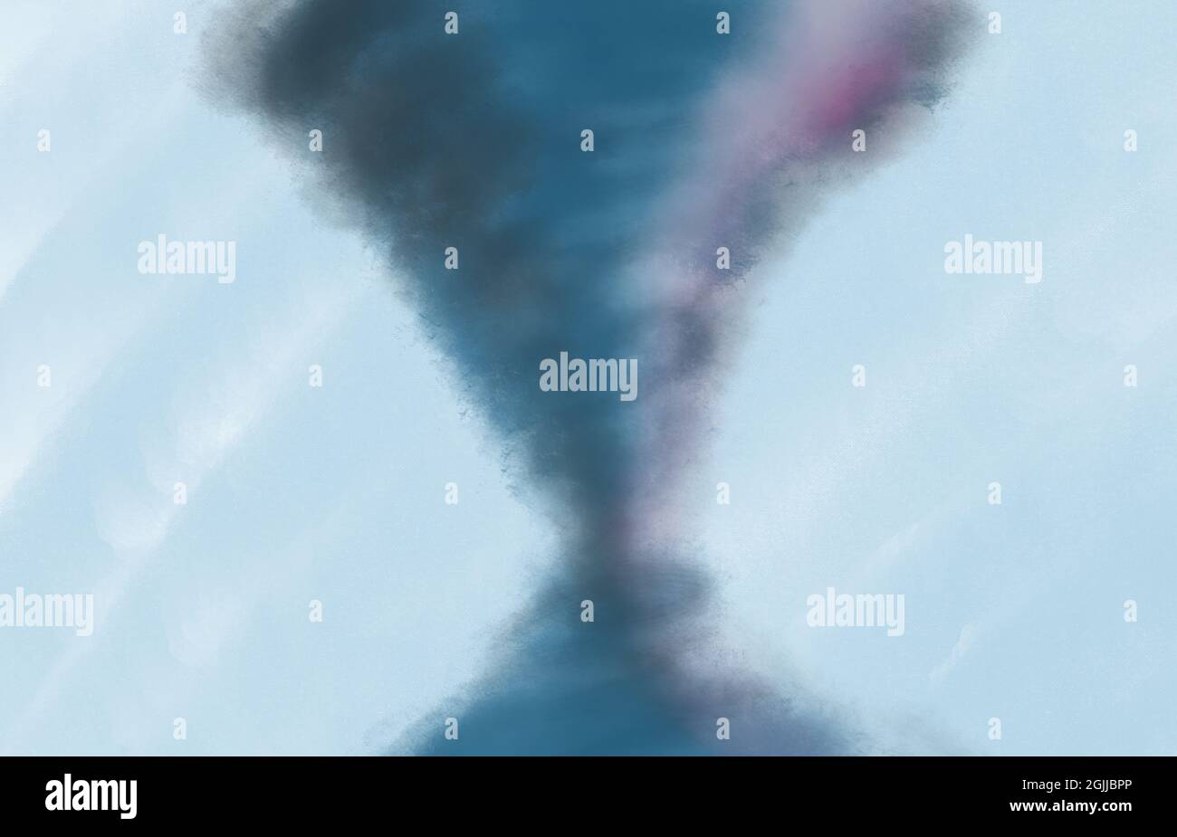 Tornado painted with Acrylic. Abstract background. Modern Art. Funnel ...