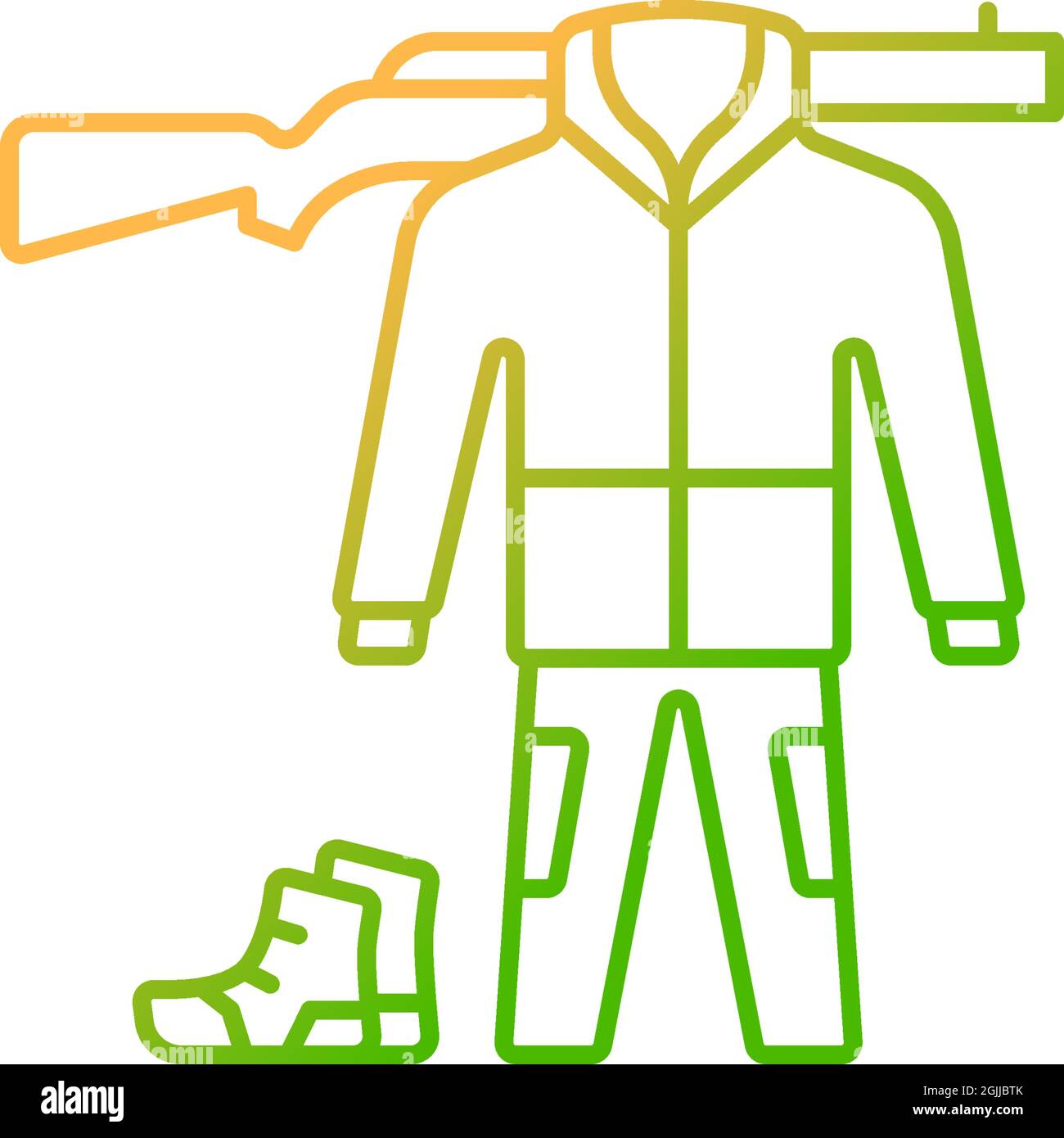 Hunting gear gradient linear vector icon Stock Vector