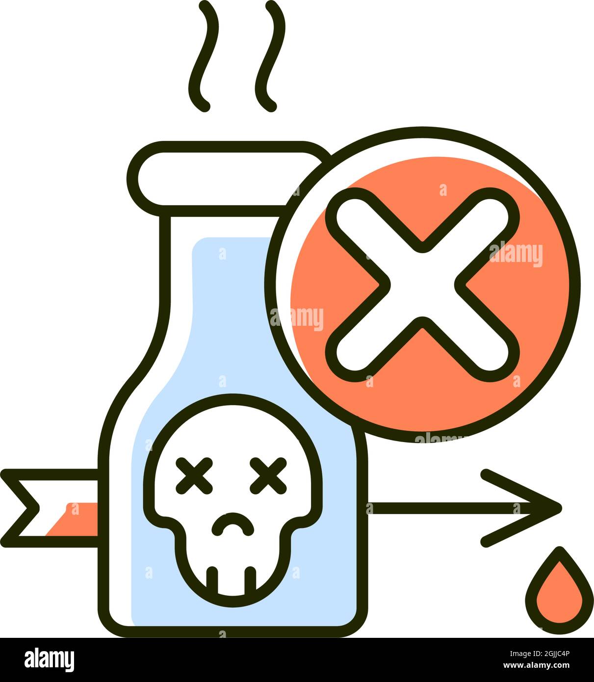 Illegal poison hunting RGB color icon Stock Vector Image & Art - Alamy