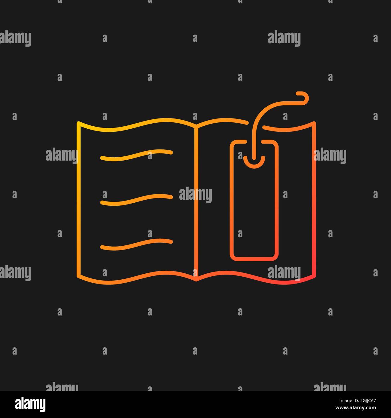 Bookmark gradient vector icon for dark theme Stock Vector