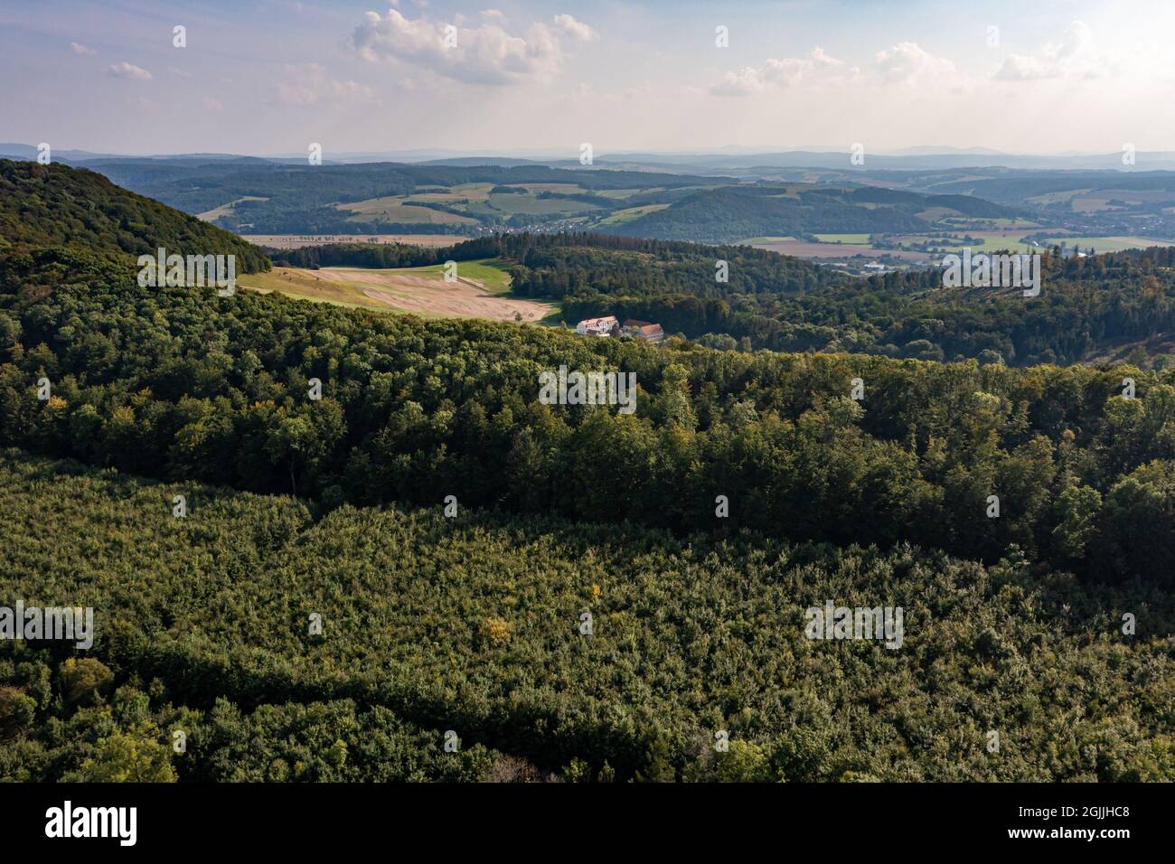 The Landscape of the Thuringian Forest Stock Photo