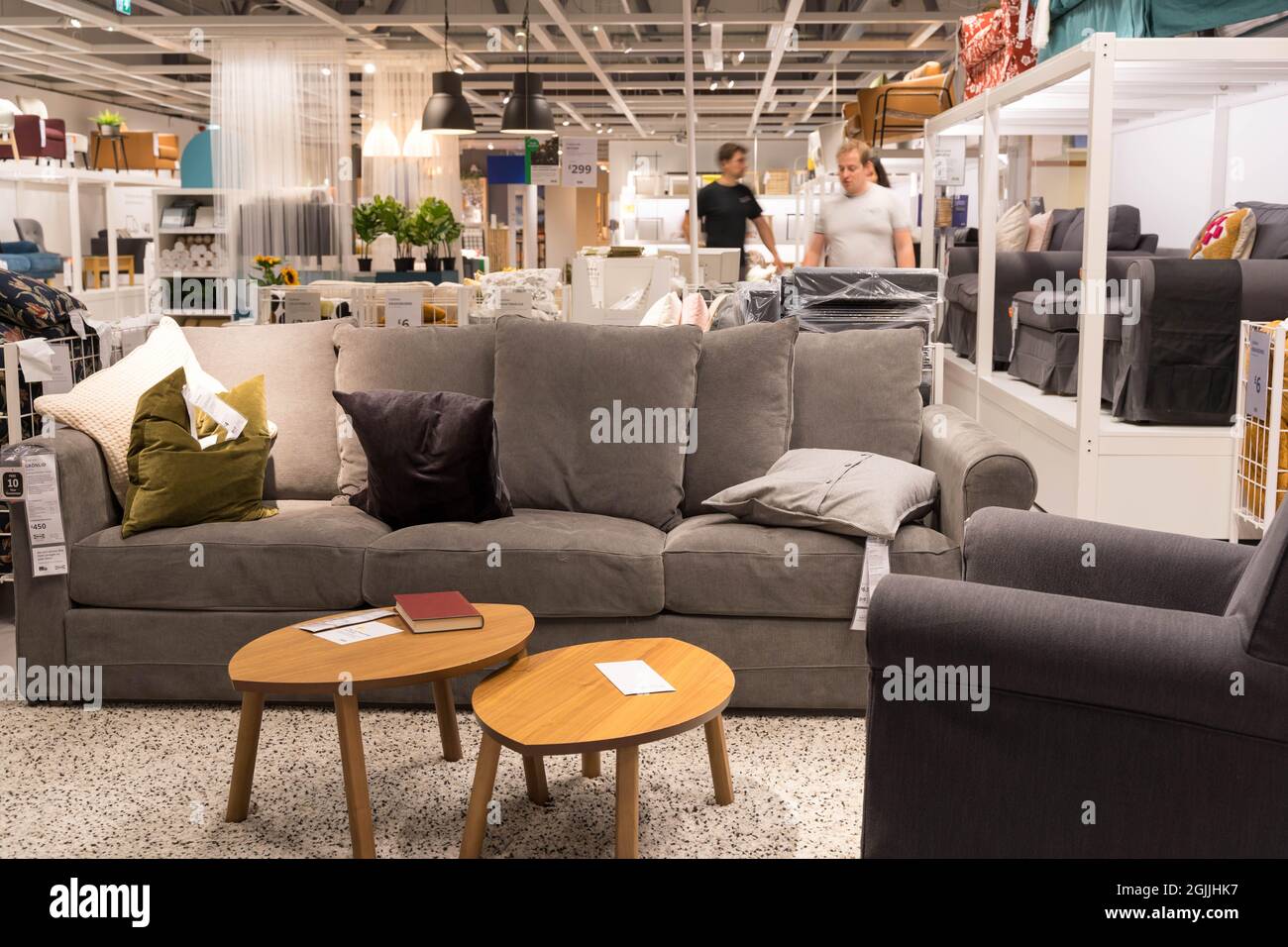 interior design. Modern and colorful Sofa sitting room with Ikea