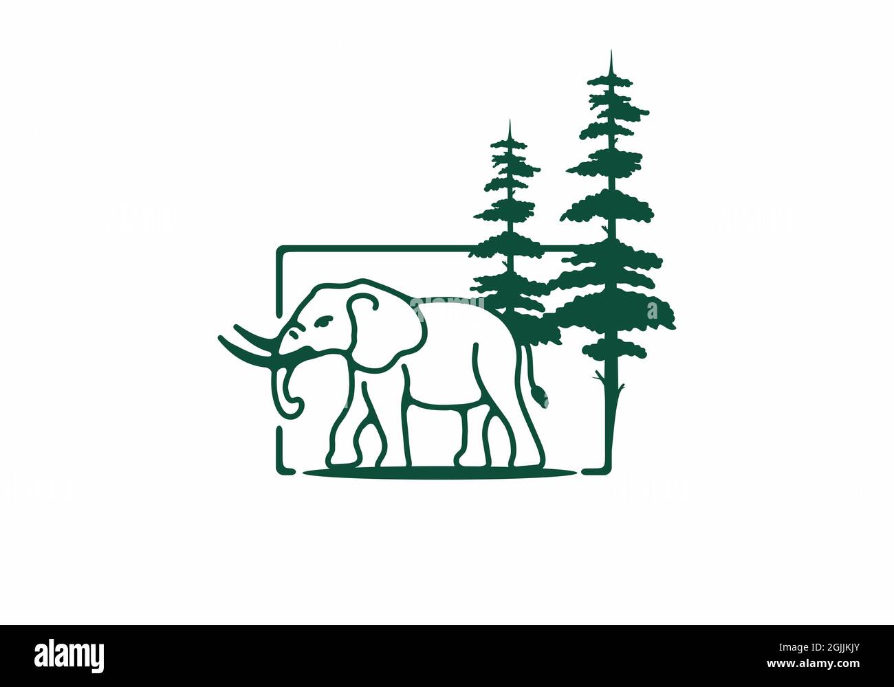 Line art illustration of elephant design Stock Vector Image & Art - Alamy