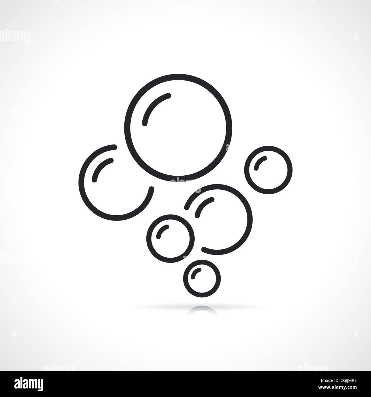 bubles thin line isolated illustration simple icon Stock Vector
