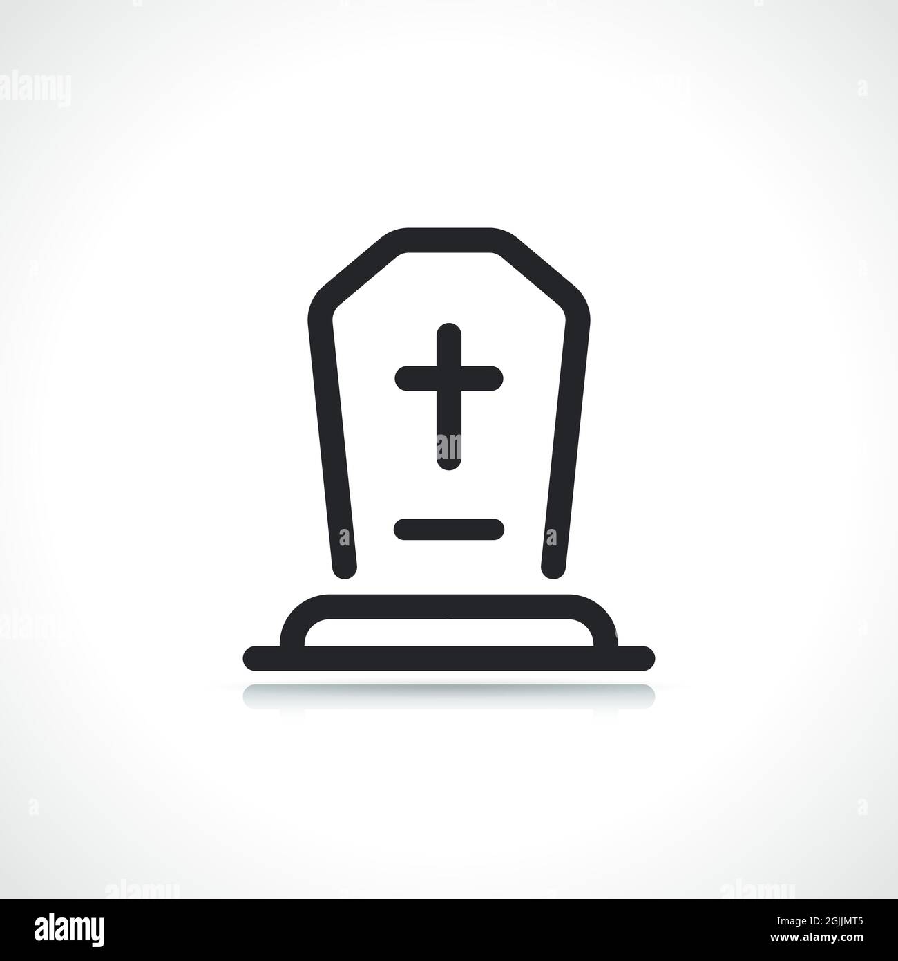 tombstone thin line icon isolated vector design Stock Vector