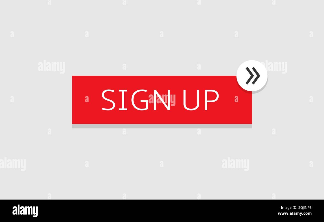 Sign up red button vector illustration for web Stock Vector Image & Art ...