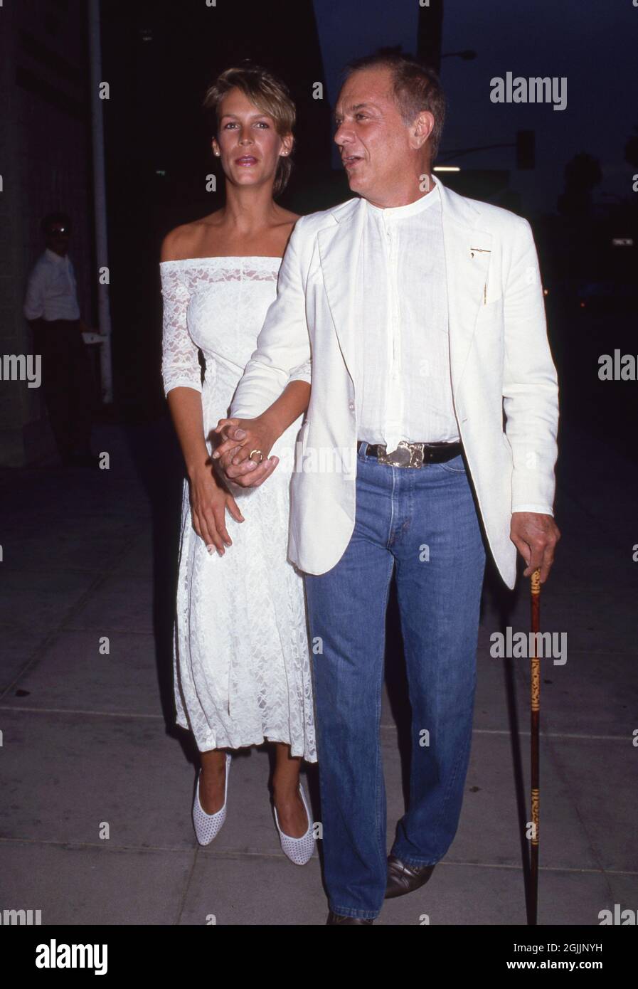 Jamie Lee Curtis and Tony Curtis at the Screening of Streets of Fire on May  29, 1984. Credit: Ralph Dominguez/MediaPunch Stock Photo - Alamy