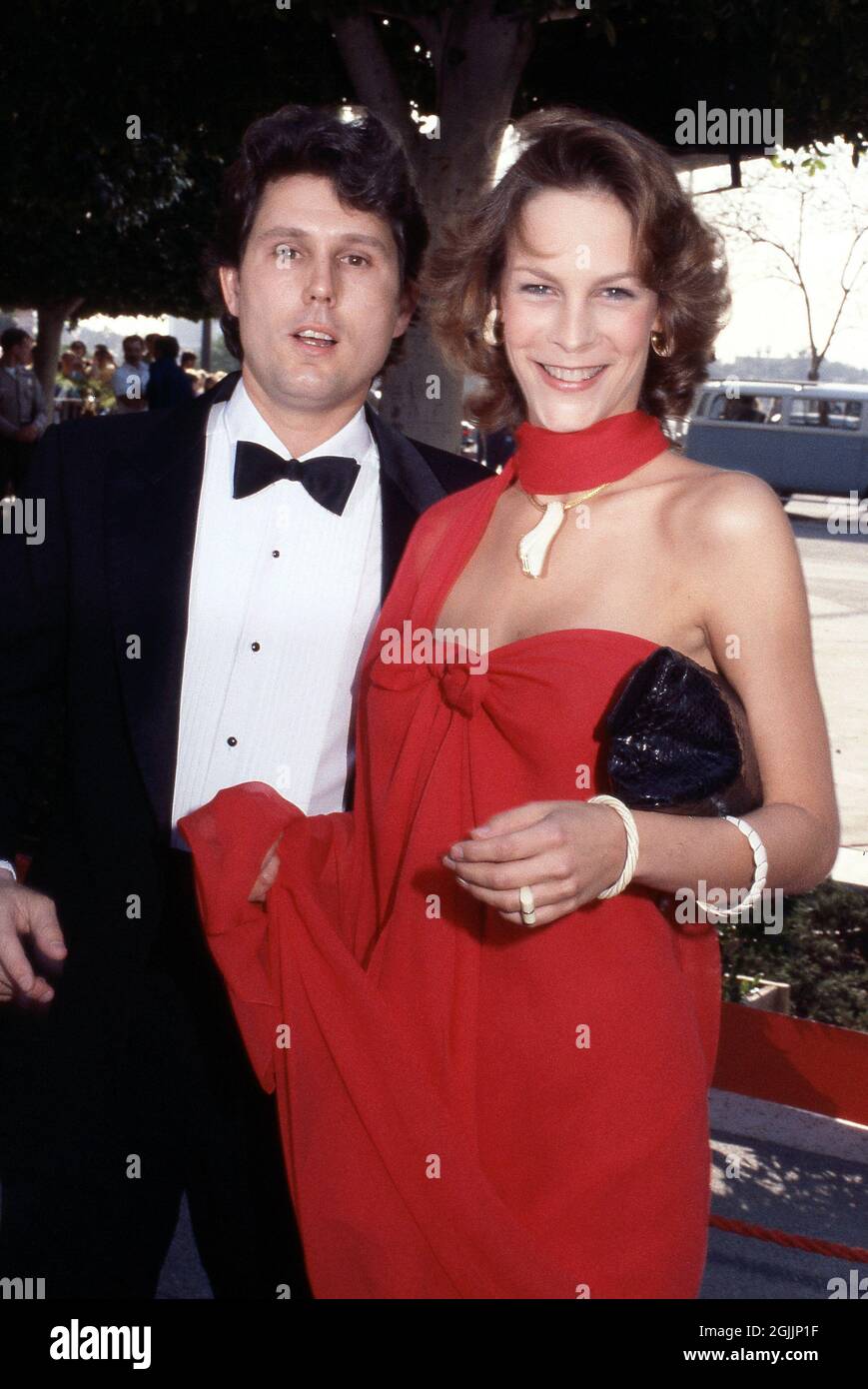 Ray Hutchinson and Jamie Lee Curtis at the 52nd Academy Awards / 1980