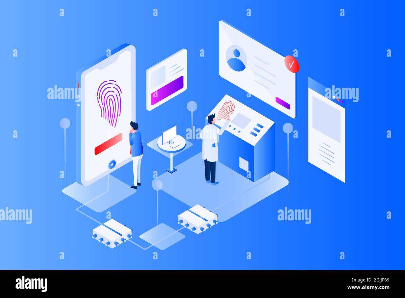 Illustration of Biometric Technology Stock Vector Image & Art - Alamy