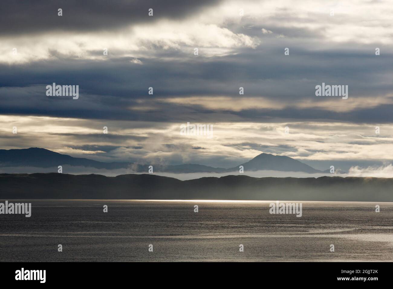 View across the Sound Of Mull. Isle of Mull. Argyll & Bute. Scotland, UK. Stock Photo