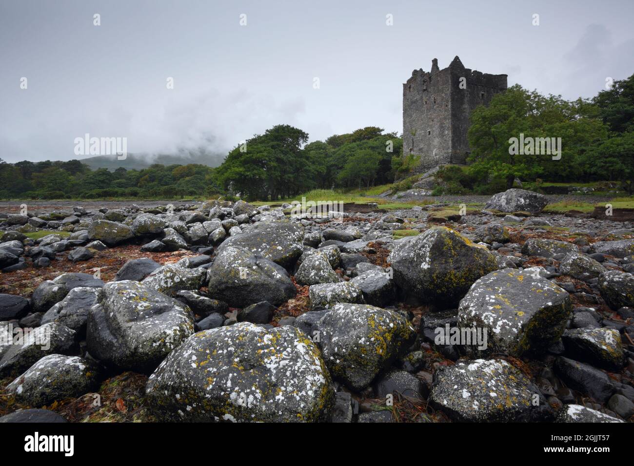 Moy Castle. Lochbuie. Isle of Mull. Argyll and Bute. Scotland. UK. Stock Photo