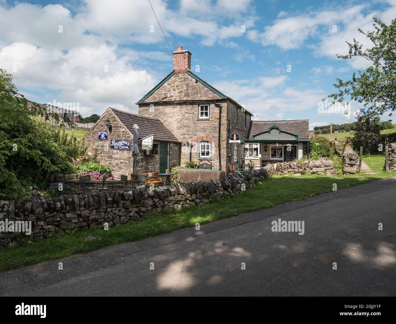Shop at Tissington in the Peak District Stock Photo Alamy