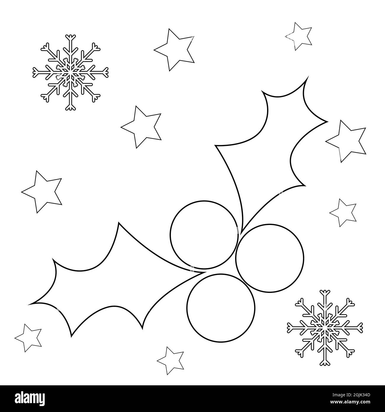 FREE! - Christmas Holly Colouring Page
