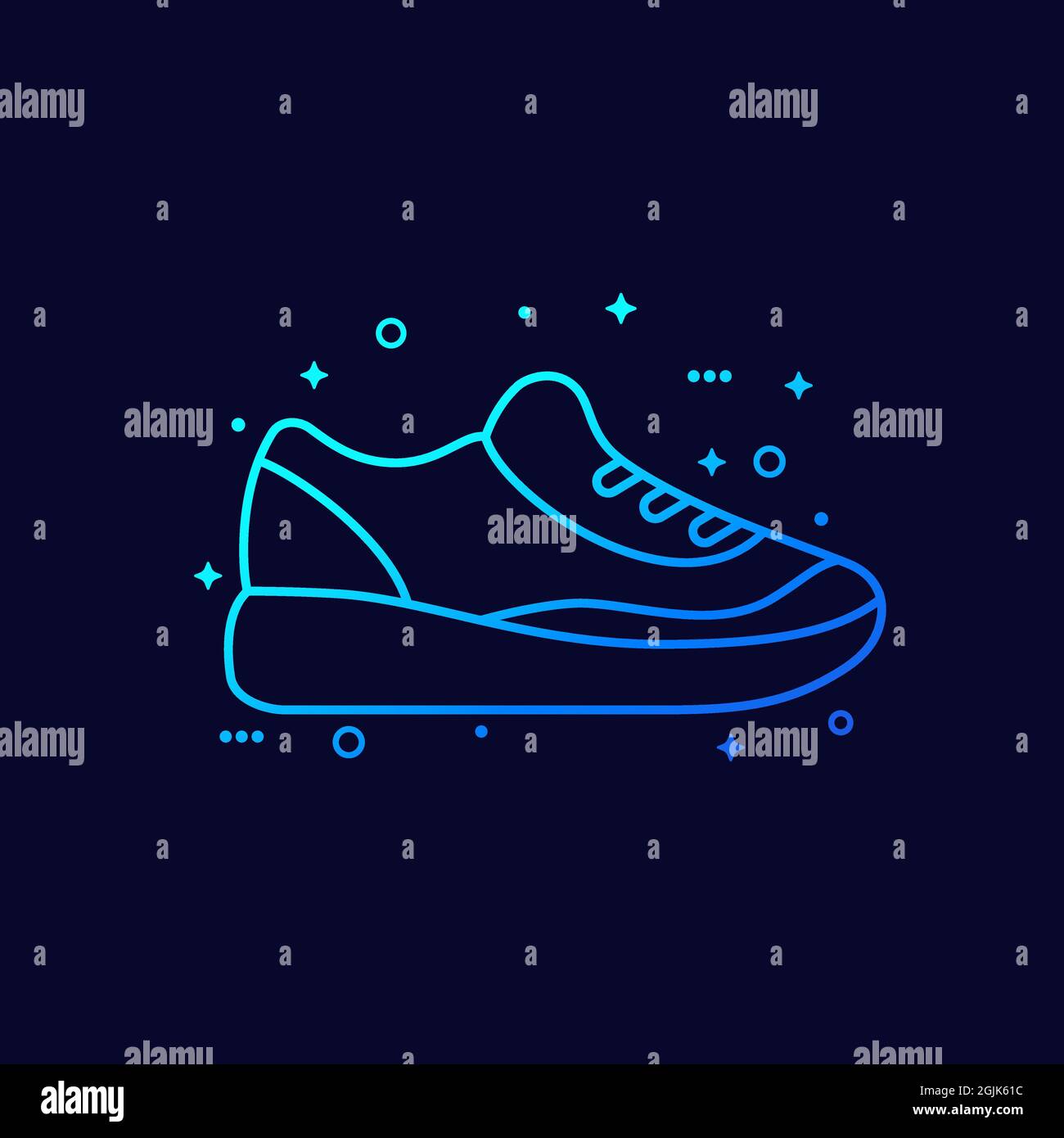 Running shoe icon, trainers or sneakers, vector Stock Vector Image ...