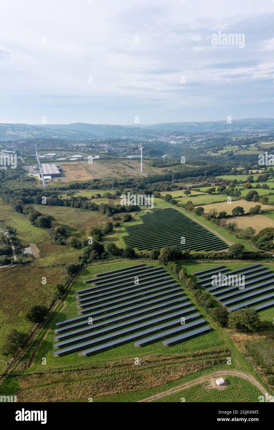 Aerial view solar farm construction hi-res stock photography and images ...