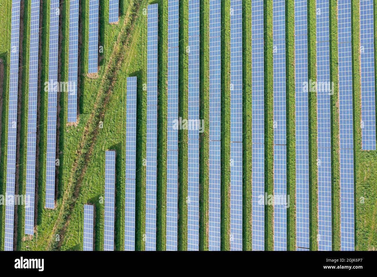 Aerial view solar farm construction hi-res stock photography and images ...