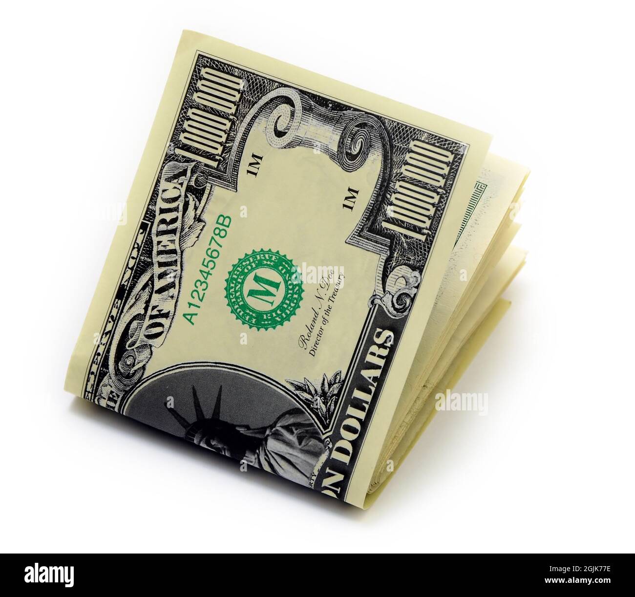 One Million Dollars On A White Background Stock Photo - Download Image Now  - US Paper Currency, Millionnaire, number 1000000 - iStock