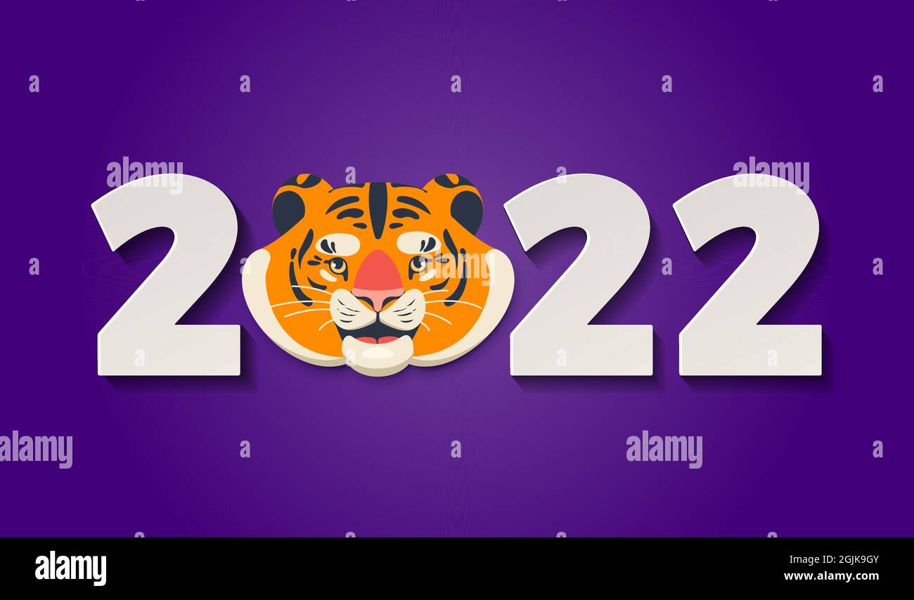 Cute cartoon tiger cub characters with numbers Stock Vector
