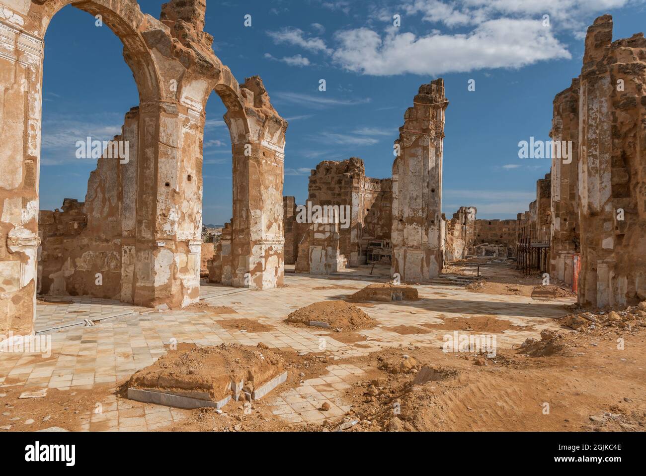 remnants of the 1968 earthquake at Montevago, Sicily, Italy Stock Photo