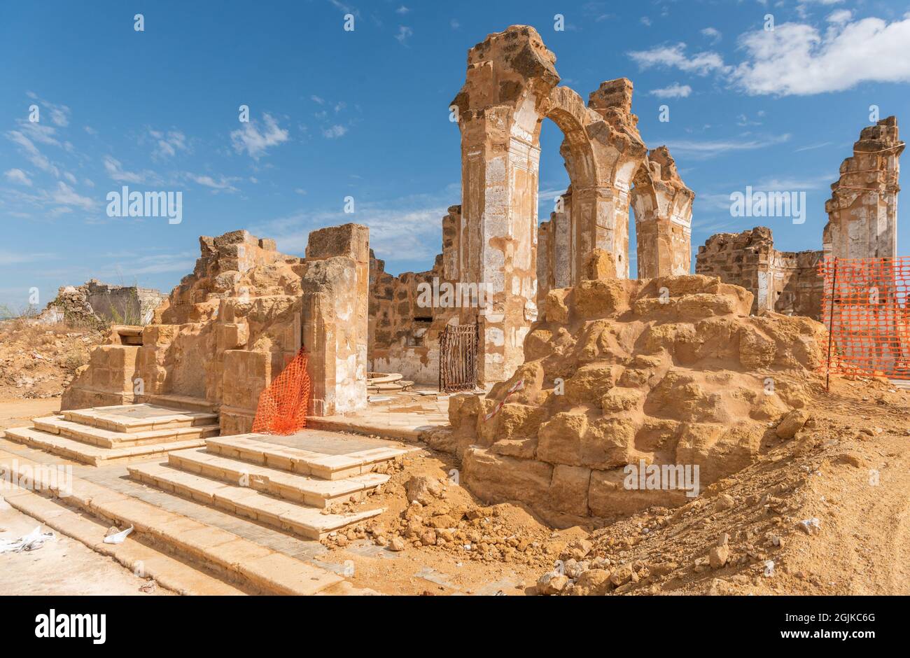 remnants of the 1968 earthquake at Montevago, Sicily, Italy Stock Photo