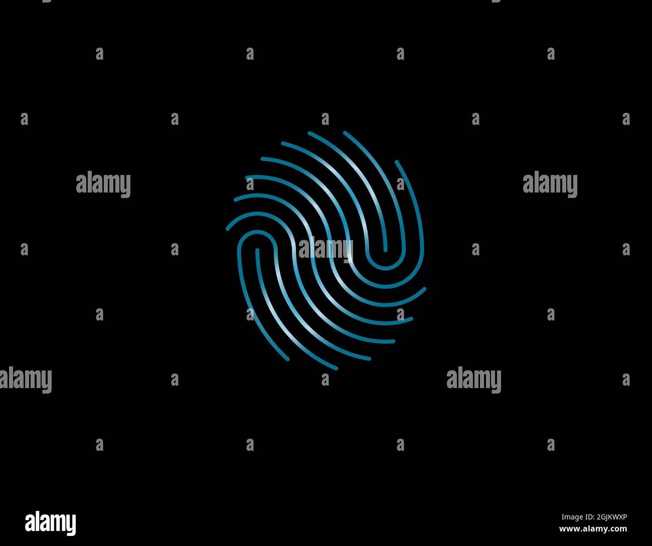 Fingerprint, valid, identify icon. Vector illustration. flat design. Stock Vector