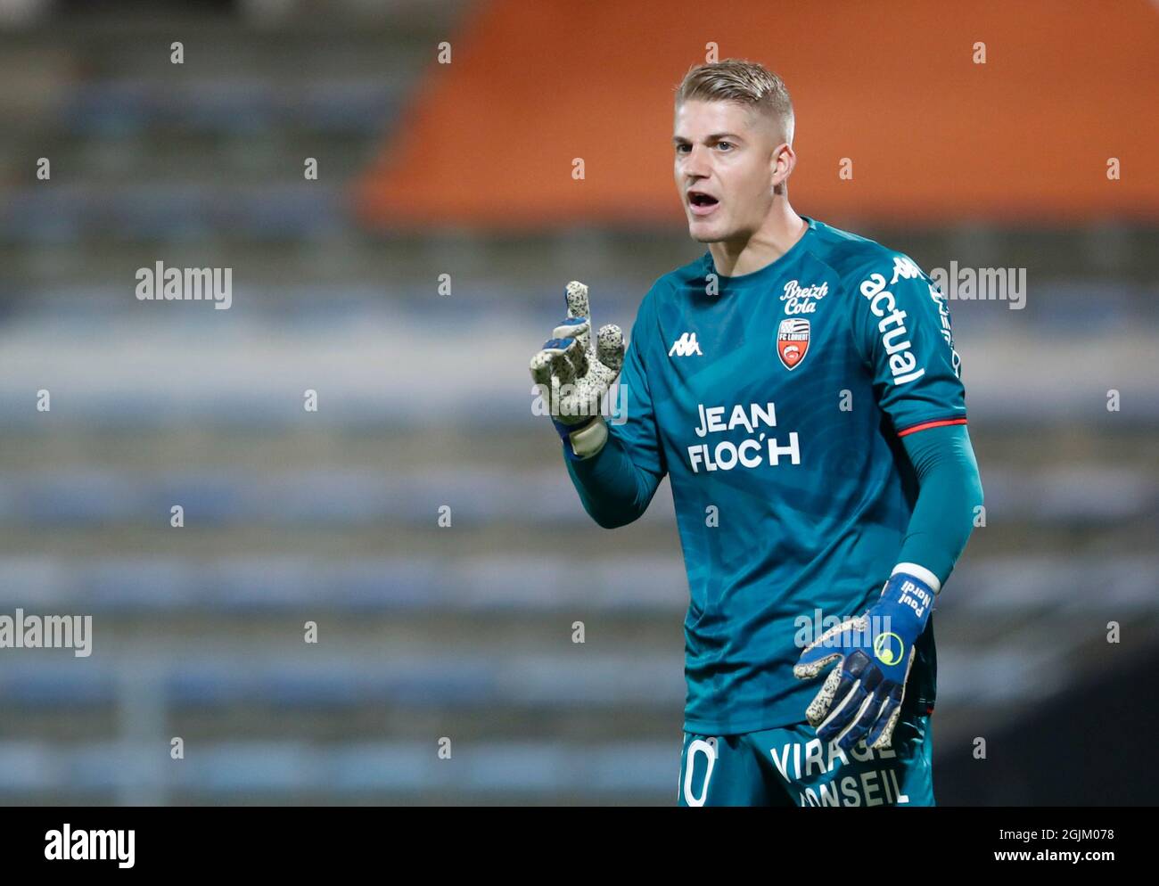 Soccer Football - Ligue 1 - Lorient v Lille - Stade du Moustoir, Lorient,  France - September 10, 2021 Lorient's Paul Nardi reacts REUTERS/Stephane  Mahe Stock Photo - Alamy