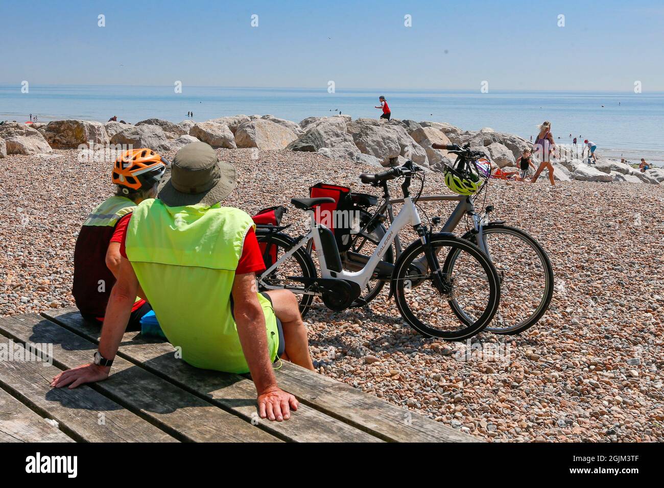 Worthing Town, West Sussex on the South Coast by the English Channel Stock Photo