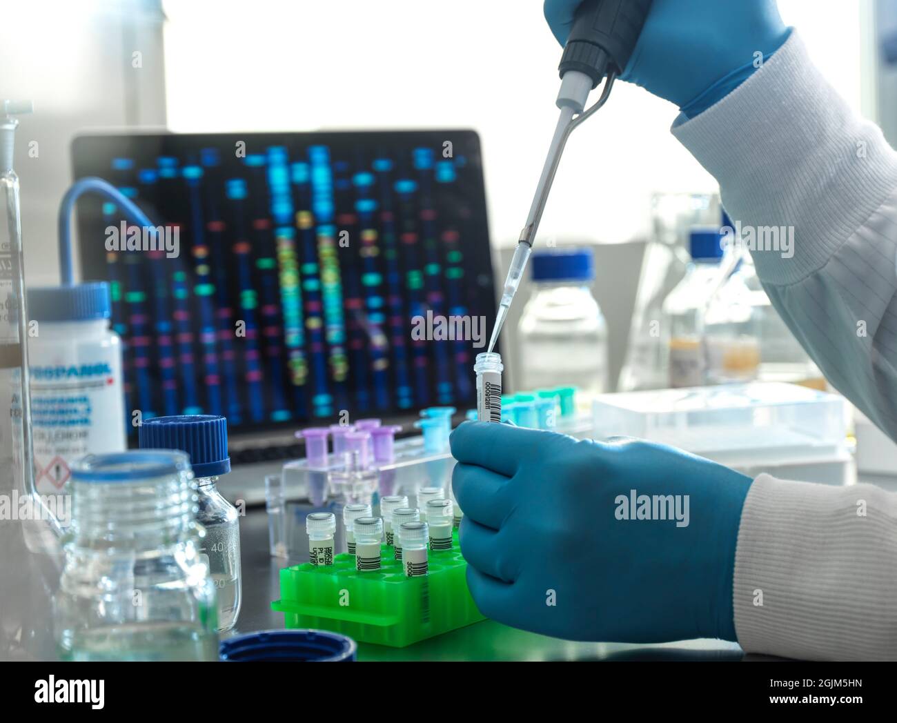 DNA research Stock Photo