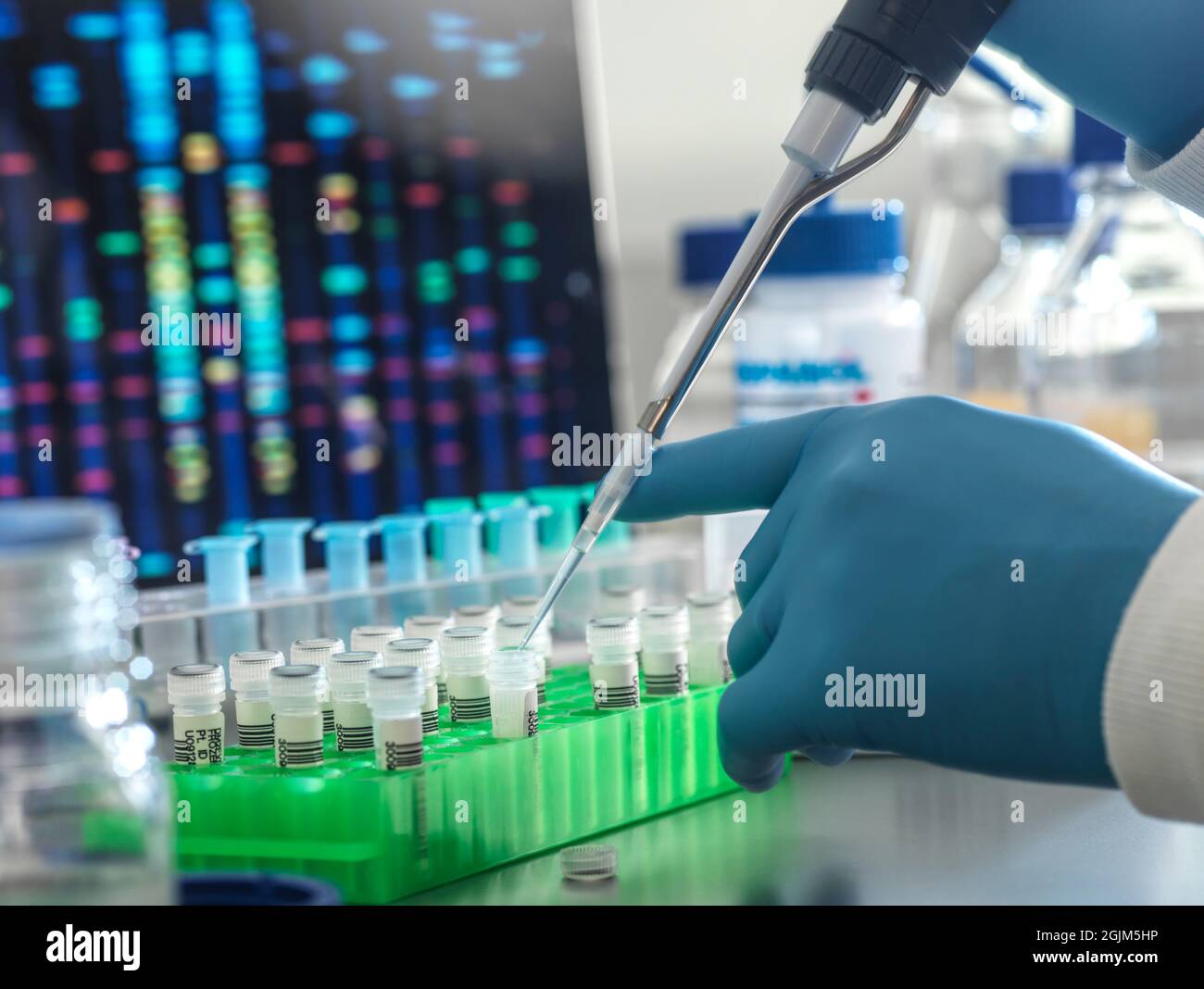 Scientist dna profile experiment hi-res stock photography and images ...