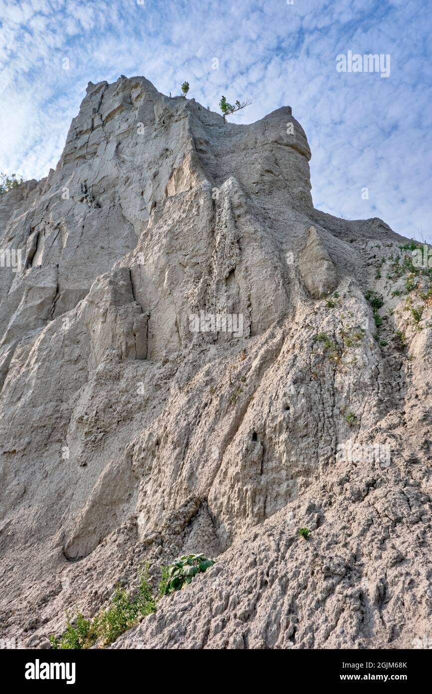 The Scarborough Bluff is an escarpment located along the eastern portion of the Toronto Ontario waterfront.  The bluffs rise to a mximum of 90 metres Stock Photo