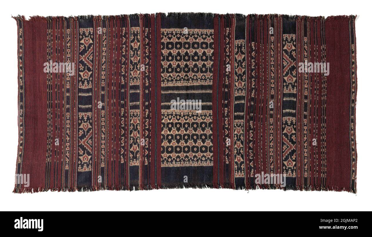 Ikat decorated textile from Flores, Nusa Tenggara, Indonesia, Stock Photo
