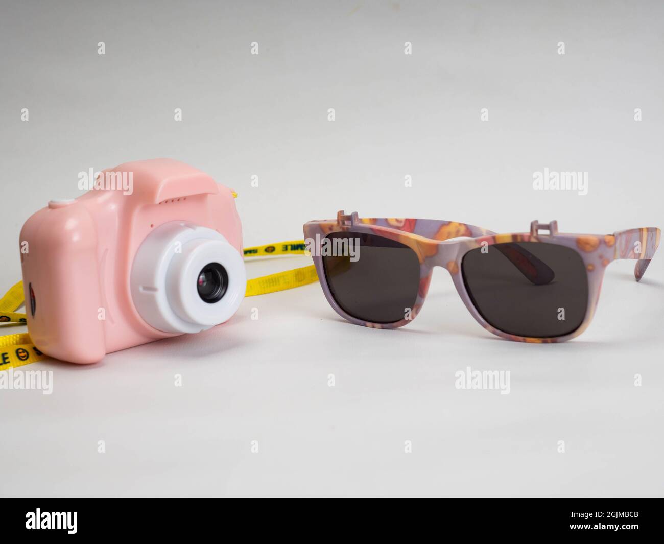 Toy Movie Camera On White Background Stock Photo 255821326