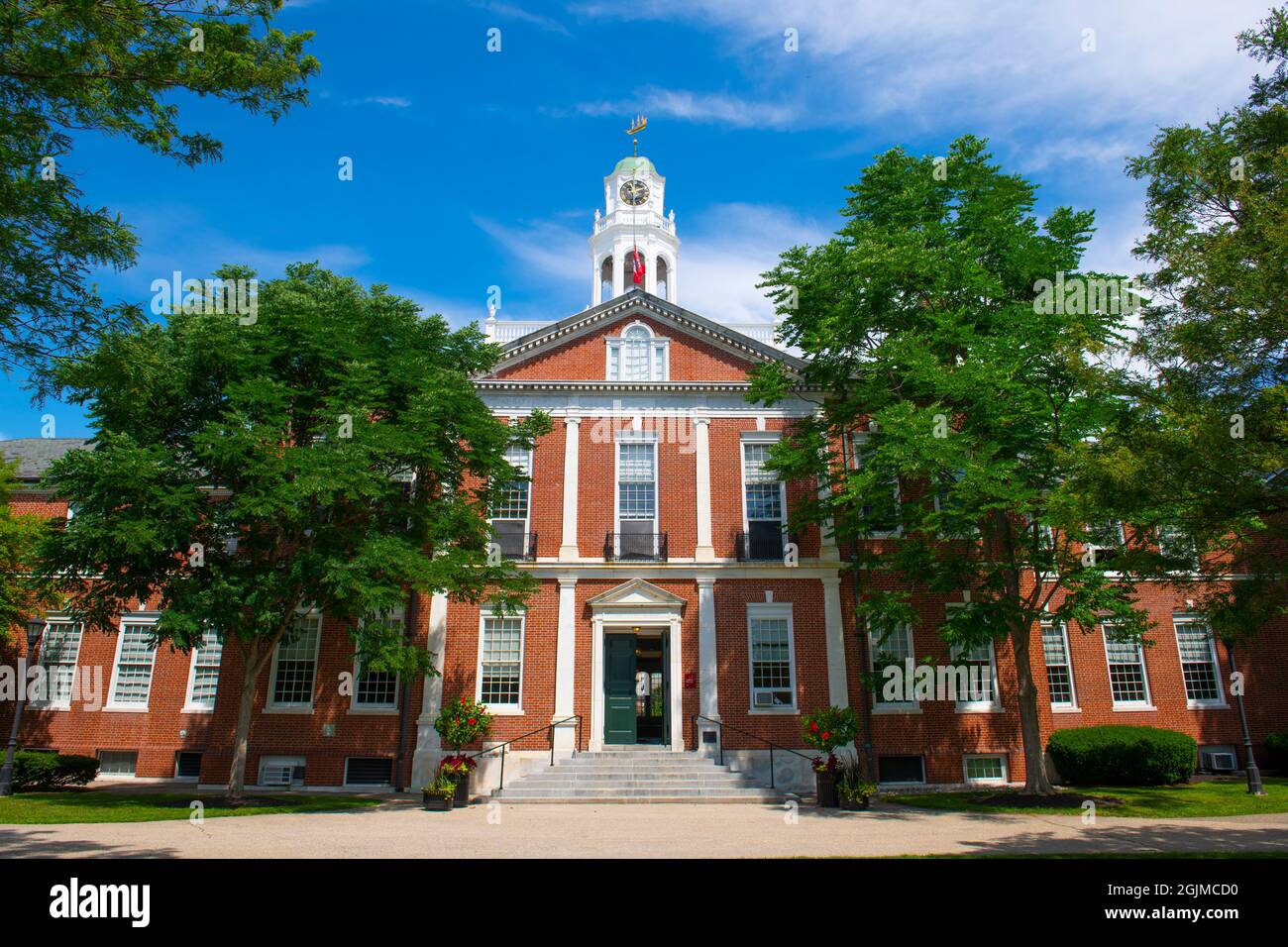 Academy Building of Phillips Exeter Academy in historic town center of