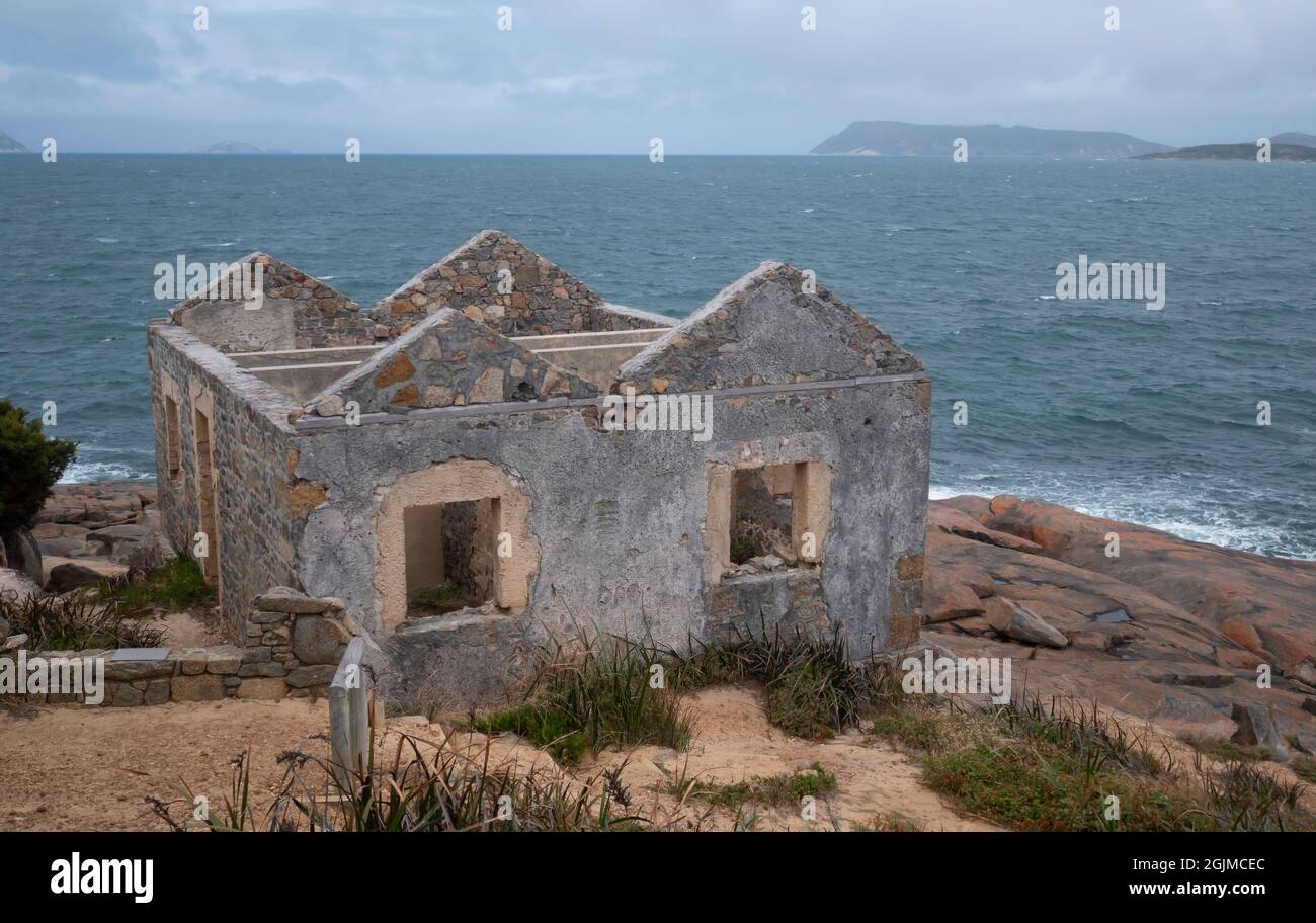 Remains of the Point King Lighthouse at Albany WA. It was built to