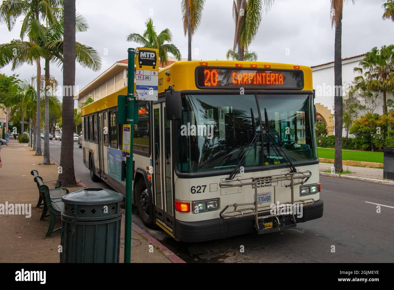 Santa Barbara Metropolitan Transit District MTD public bus Line 20 to
