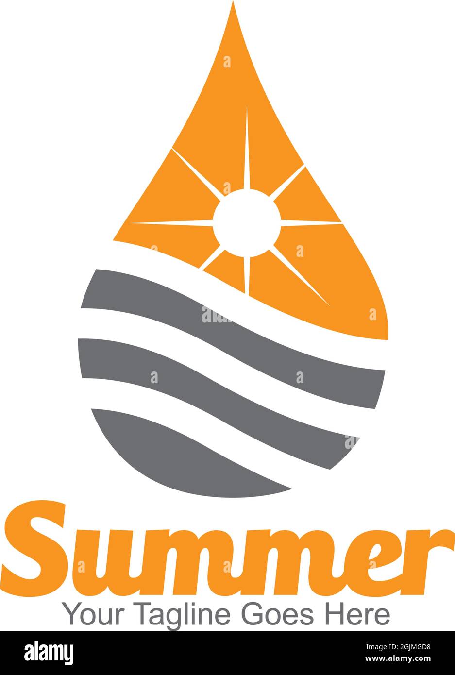 Summer moment icon logo design illustration vector template Stock Vector