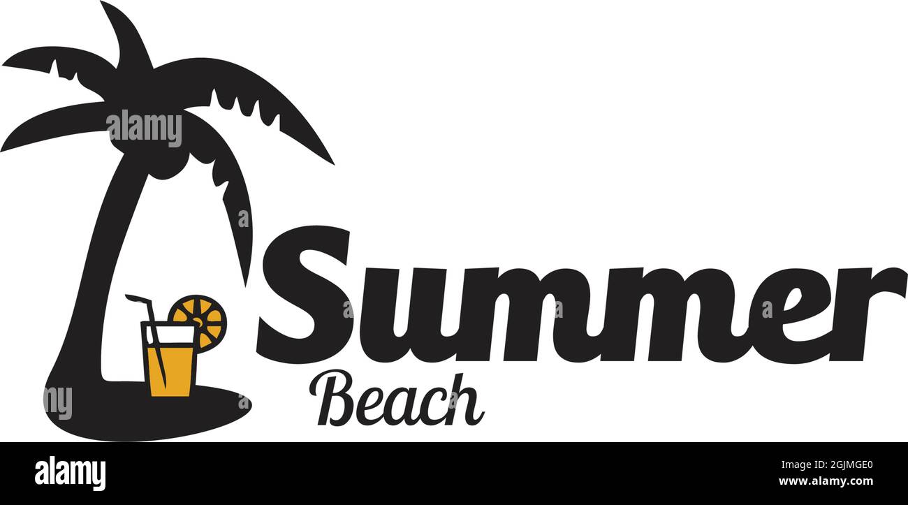 Summer moment icon logo design illustration vector template Stock Vector
