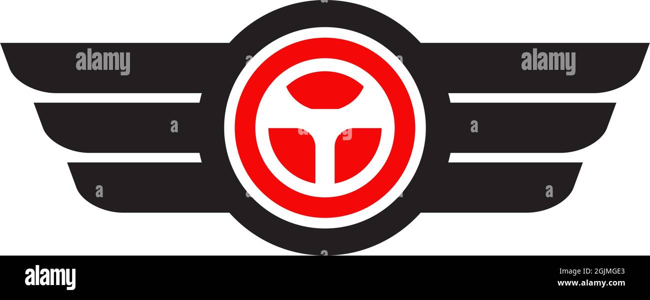 Car steering icon logo design vectortemplate Stock Vector