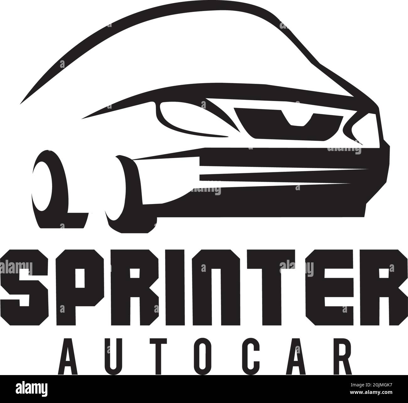 Sprinter car logo icon design vector template Stock Vector