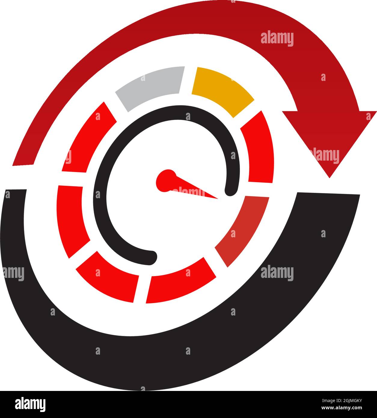 Speedometer icon logo design vector illustration template Stock Vector ...