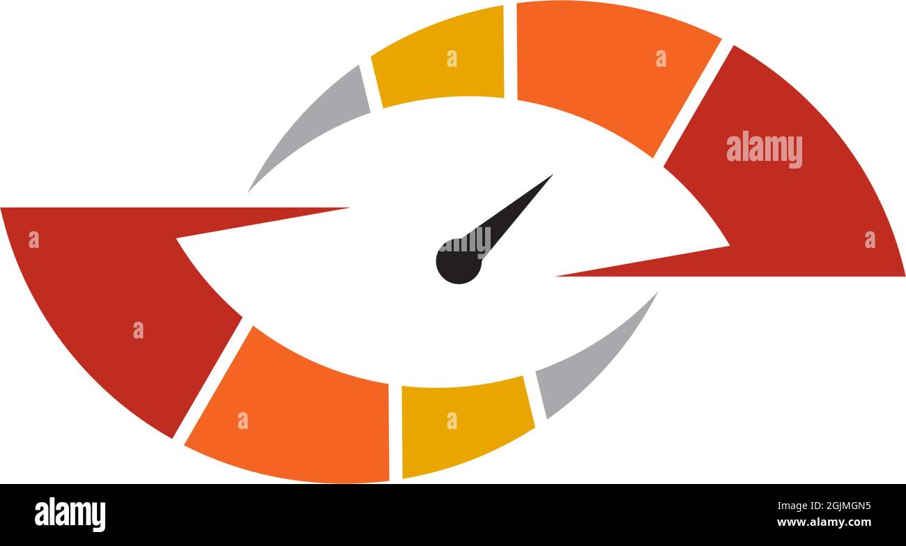 Speedometer icon logo design vector illustration template Stock Vector ...