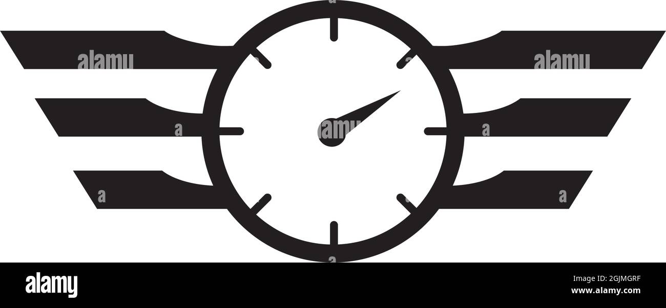 Speedometer icon logo design vector illustration template Stock Vector ...