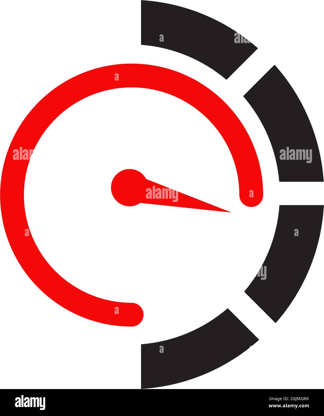 Speedometer icon logo design vector illustration template Stock Vector