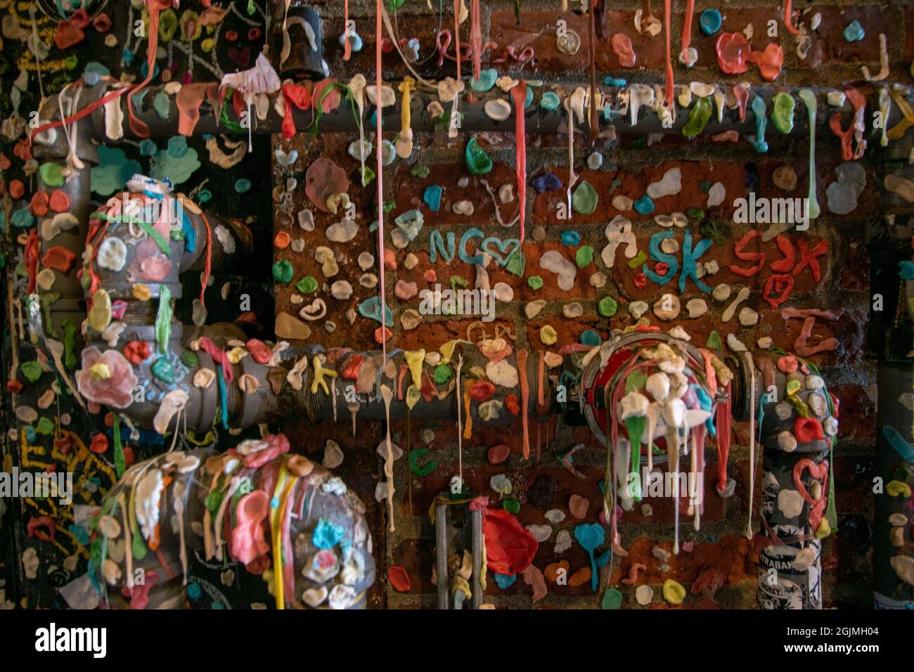 The Great Gum Wall of Seattle is an alley near Pike Place Market in ...